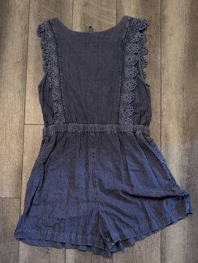 Treasure & Bond Blue Chambray Romper
